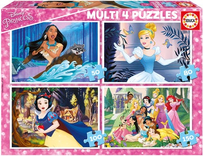 Educa Disney Princess Puslespill 4-in-1