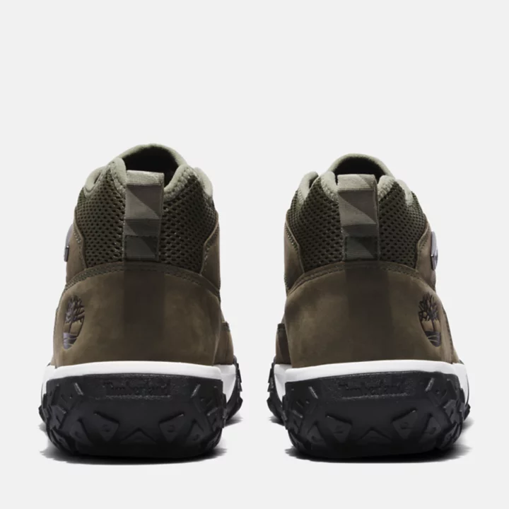 Bottine de randonnée GreenStride Motion 6 à lacets mi-haute pour homme en vert foncé