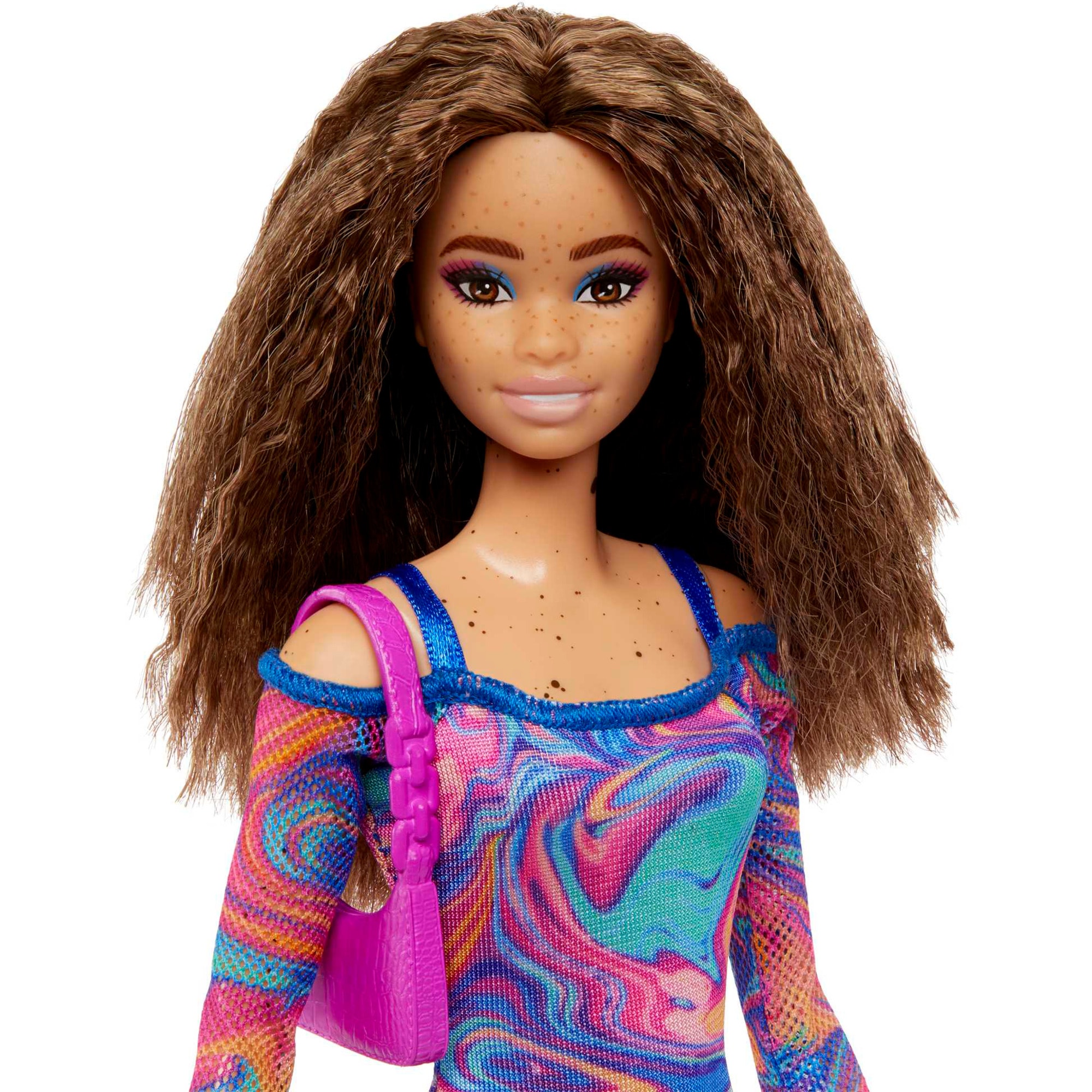 Mattel Puppe Barbie Fashionistas-Puppe mit gekrepptem Haar und Sommersprossen