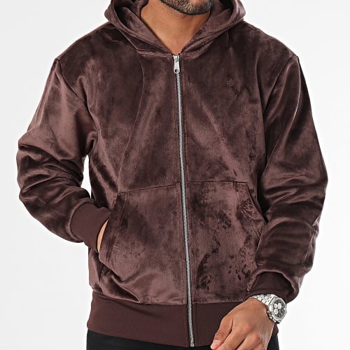 Sweat Zippé Capuche Essential IM4452 Marron