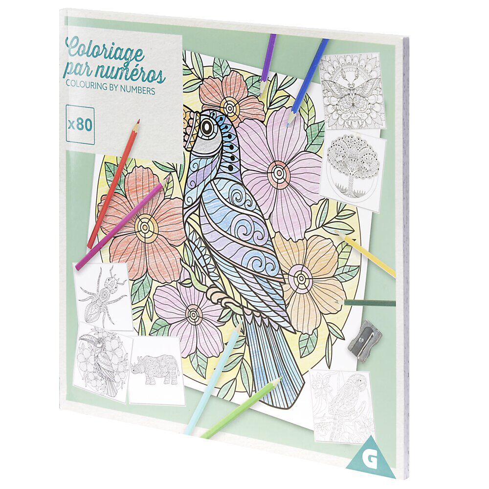 Cahier de coloriages au numéro 80 pages 22x44,6cm