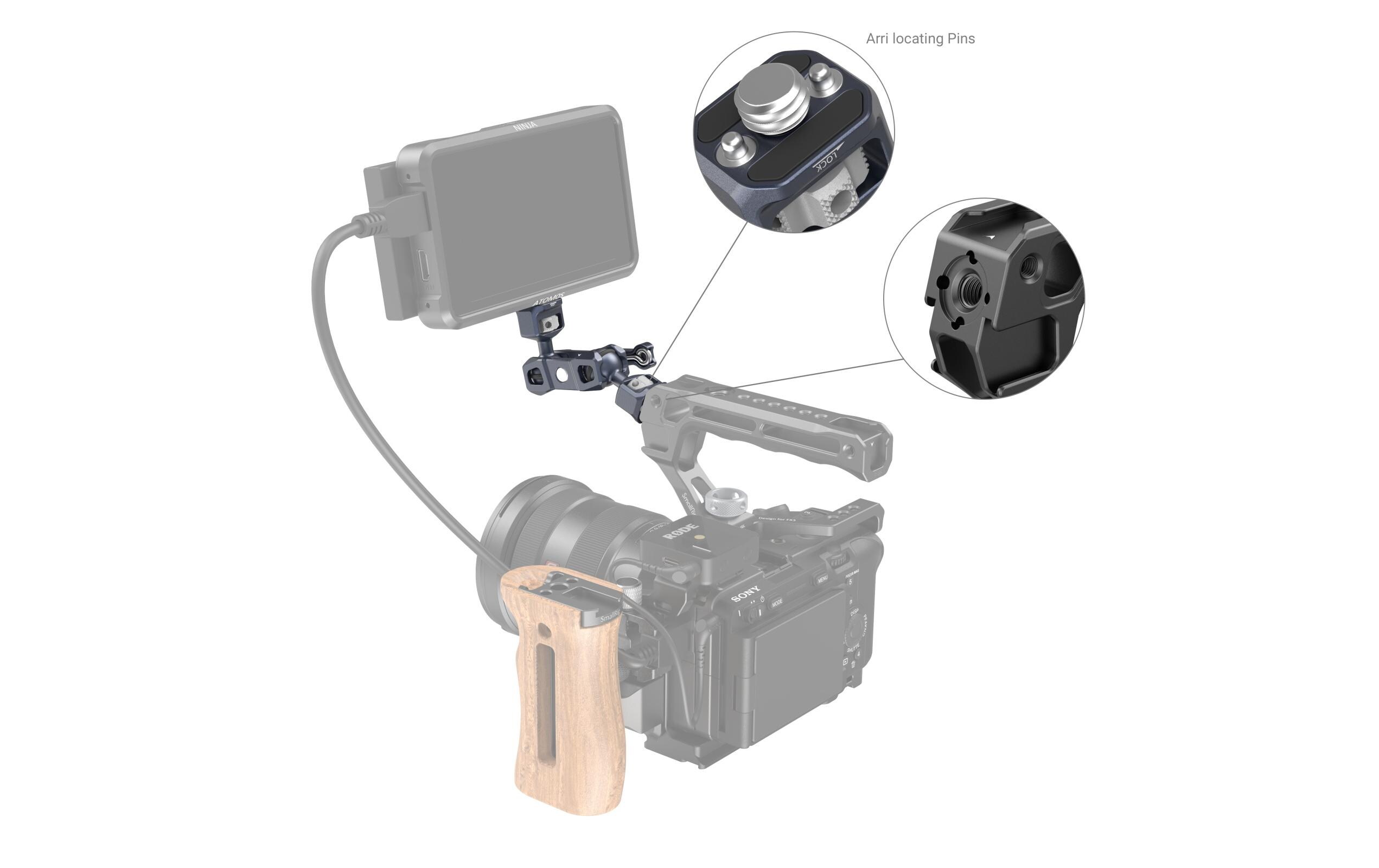 Magic Arm with Dual Ball Heads (1/4-20 + ARRI)Magic Arm mit zwei Kugelköpfen