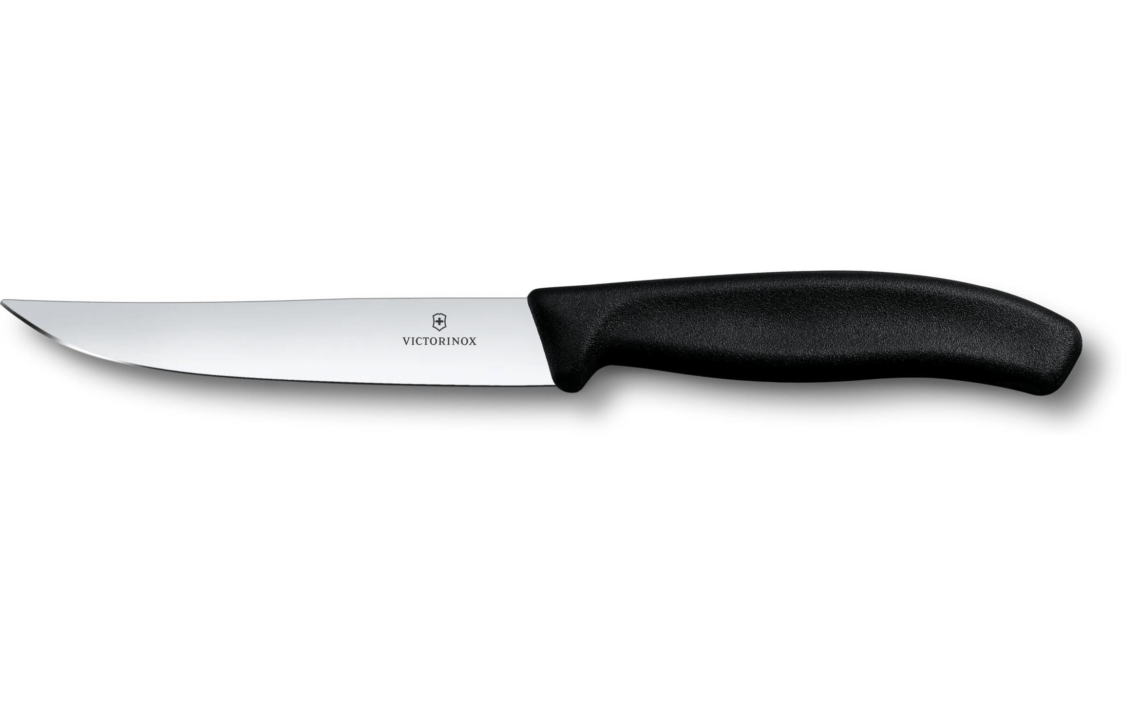Steakmesser Swiss Classic, 12 cm, gerade, SchwarzSteakmesser mit ergonomischem Griff
