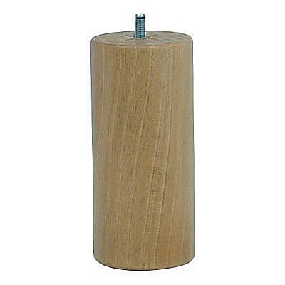 Pied de lit cylindrique H. 150 mm x ø70 mm verni