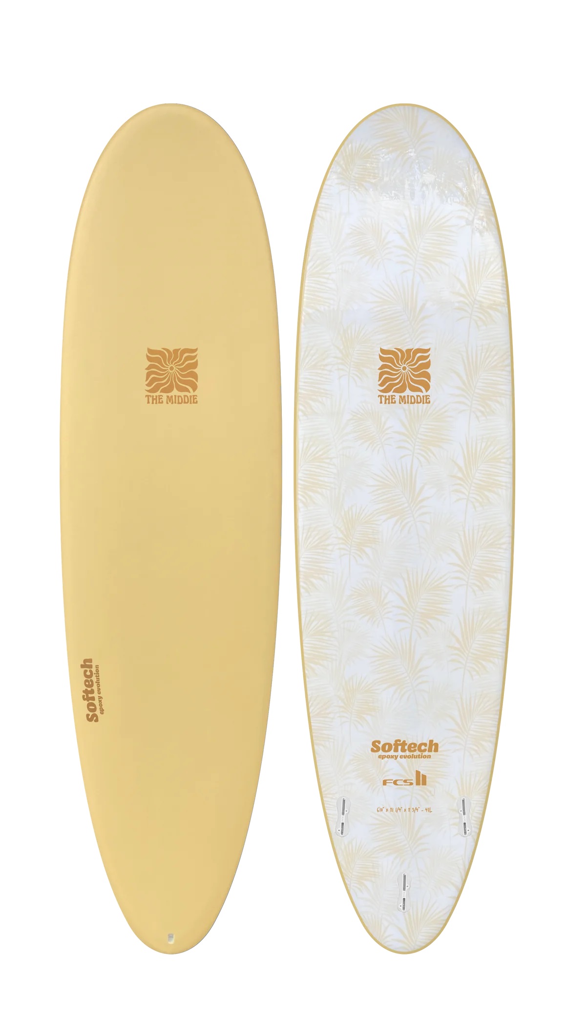 Softech The Middie - 7'4 - FCS II - 2024 Butter Palm