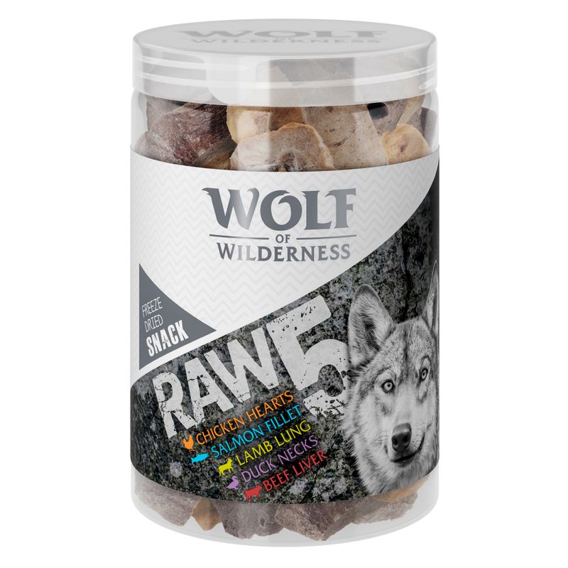 Lot de 5 saveurs Wolf of Wilderness Friandises lyophilisées premium