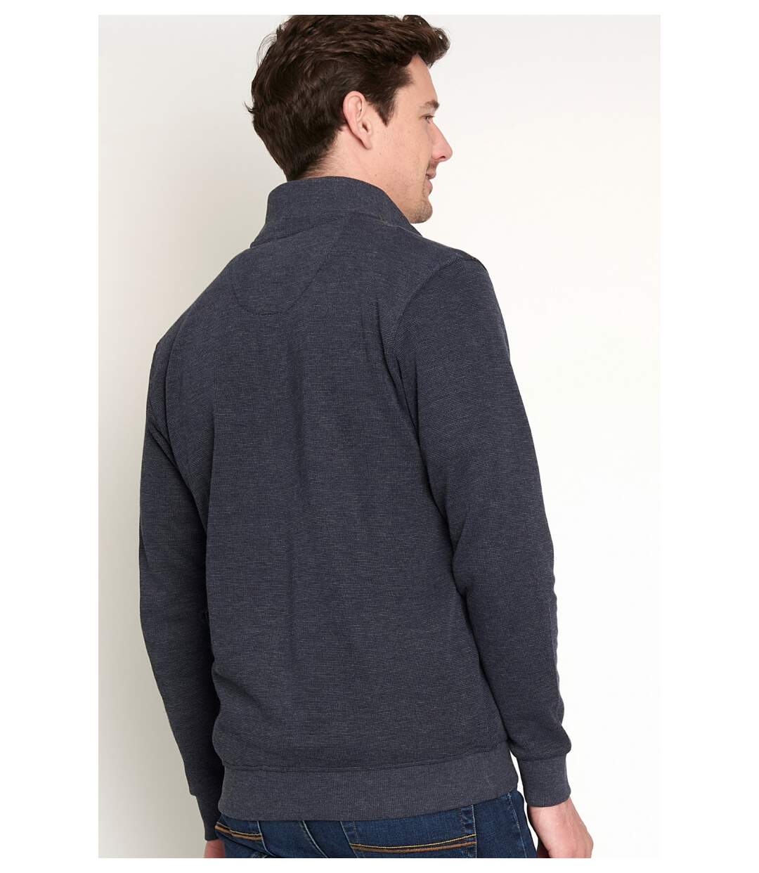 Polo sweat demi zip