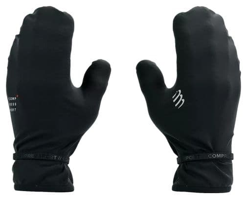 Moufles Compressport Hurricane Waterproof 10/10 Noir