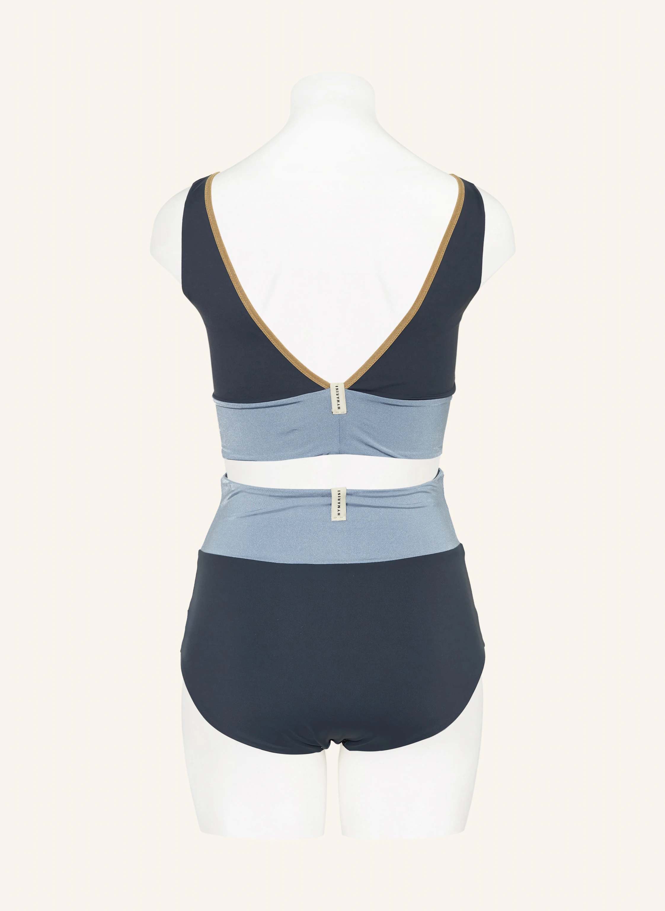 MYMARINI High-Waist-Bikini-Hose SURF SHORTS SHINE zum Wenden mit UV-Schutz 50+