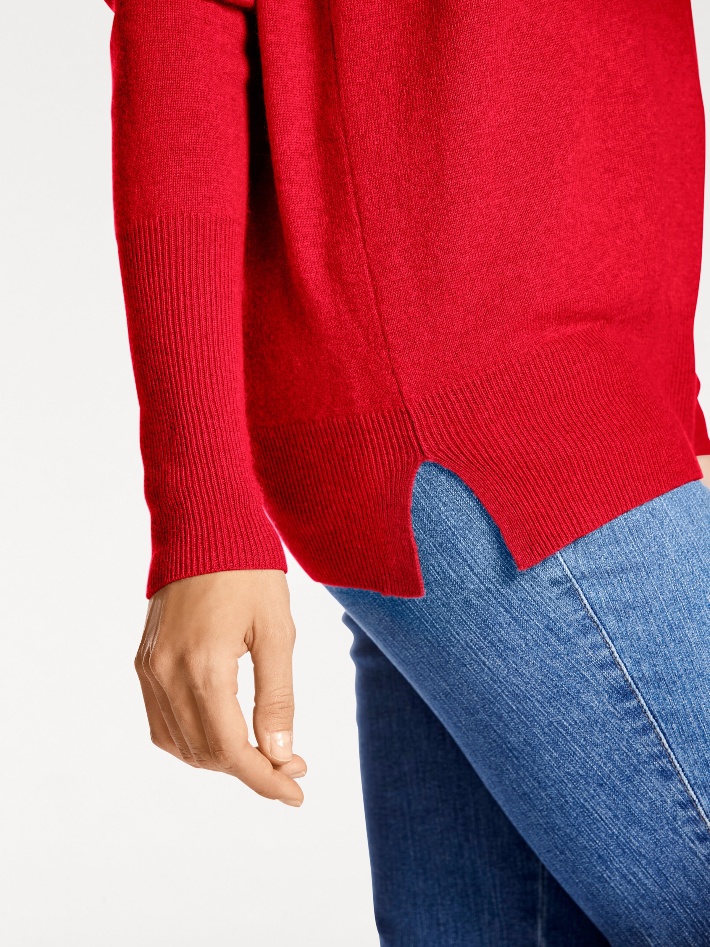 heine V-Pullover in rot