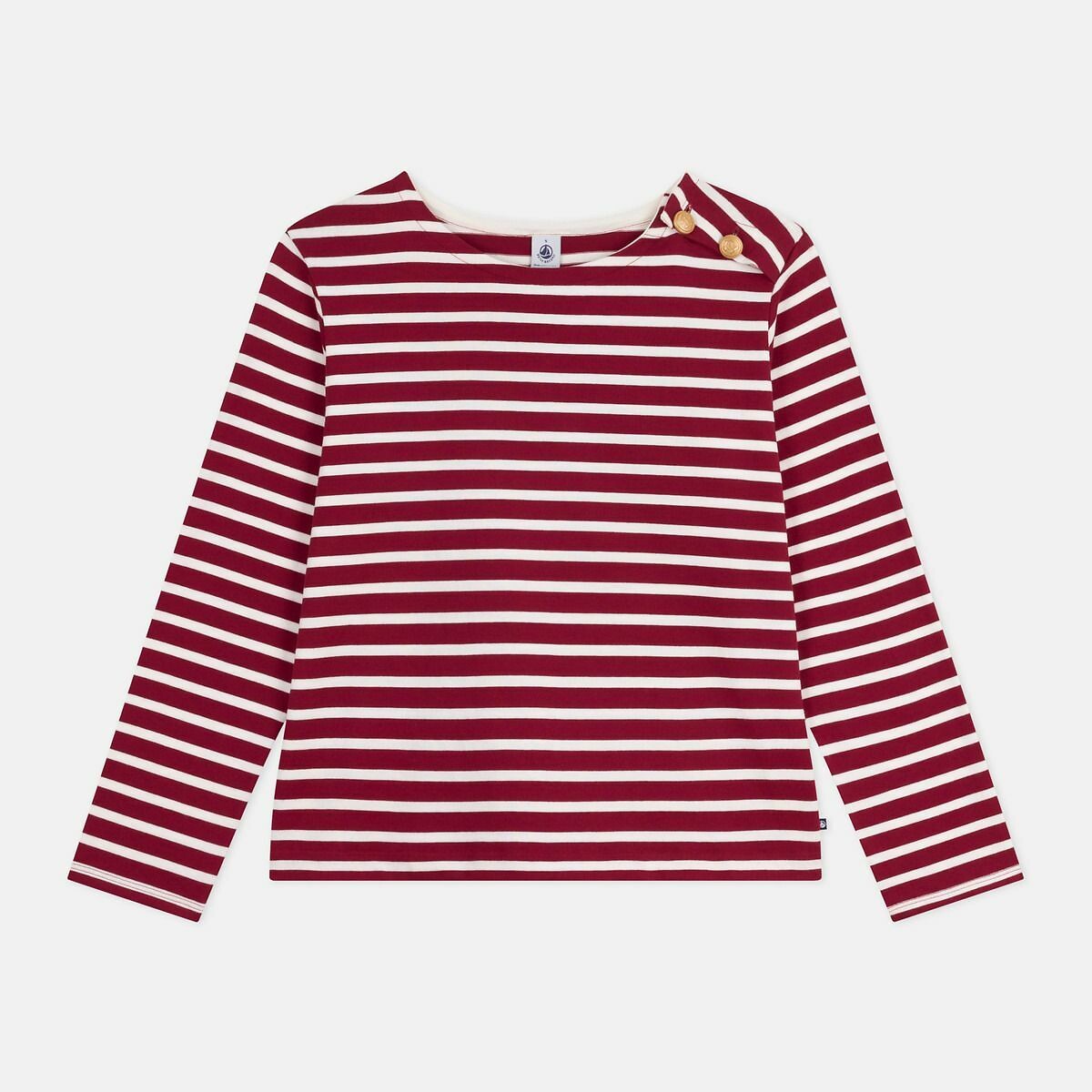 PETIT BATEAU<br>Camisa feminina de algodão azul marinho