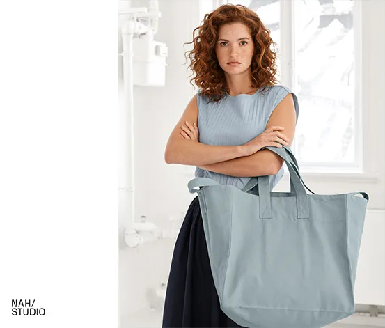 NAH/STUDIO Shopper | Bio-Baumwolle, Stormy Grey