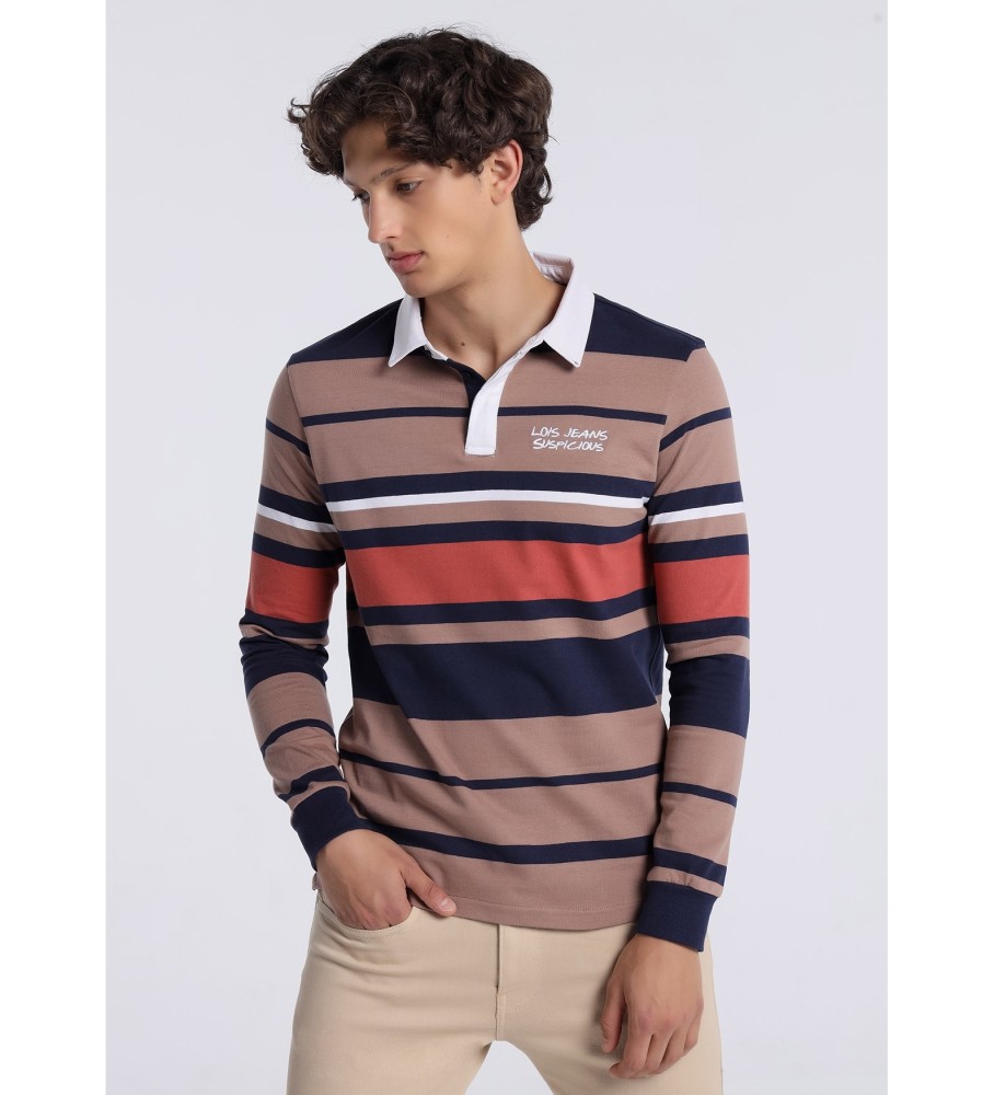 Polo de manga comprida Lois 131989 Marrom