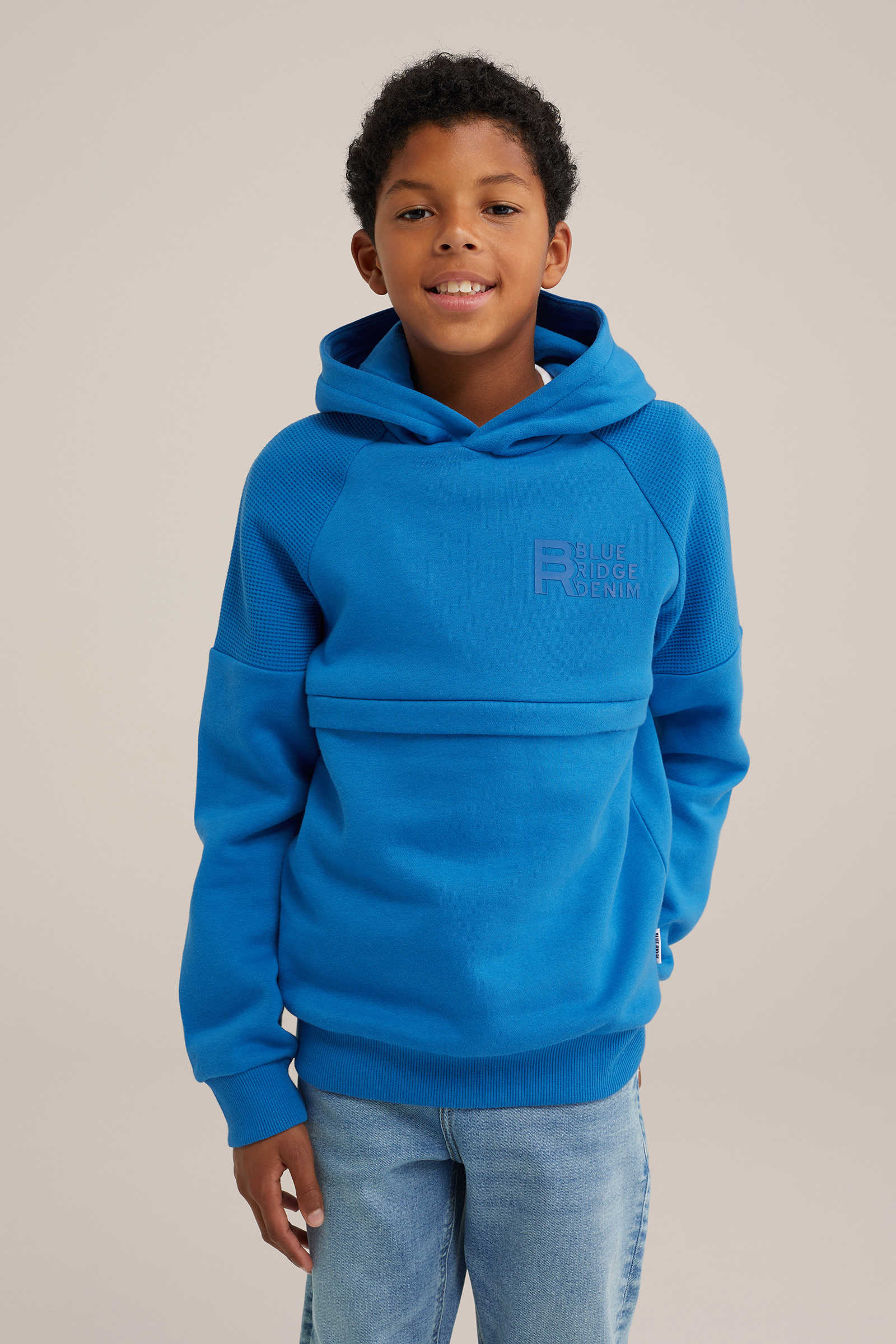 Jongens hoodie met opdruk Blue Ridge Felblauw