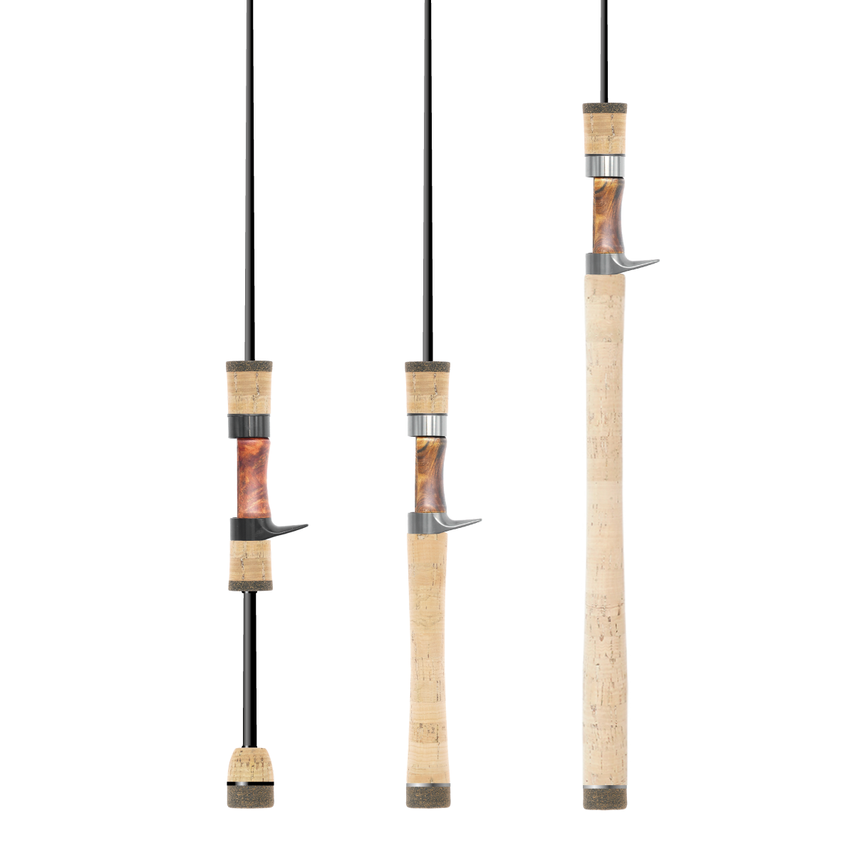 Poignée Handle Kit Casting Wood and Cork Kit de poignée spinning avec porte moulinet en bois