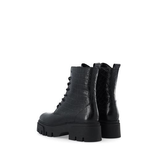 Bianco Indi Lace Støvler, Black Croco, 40
