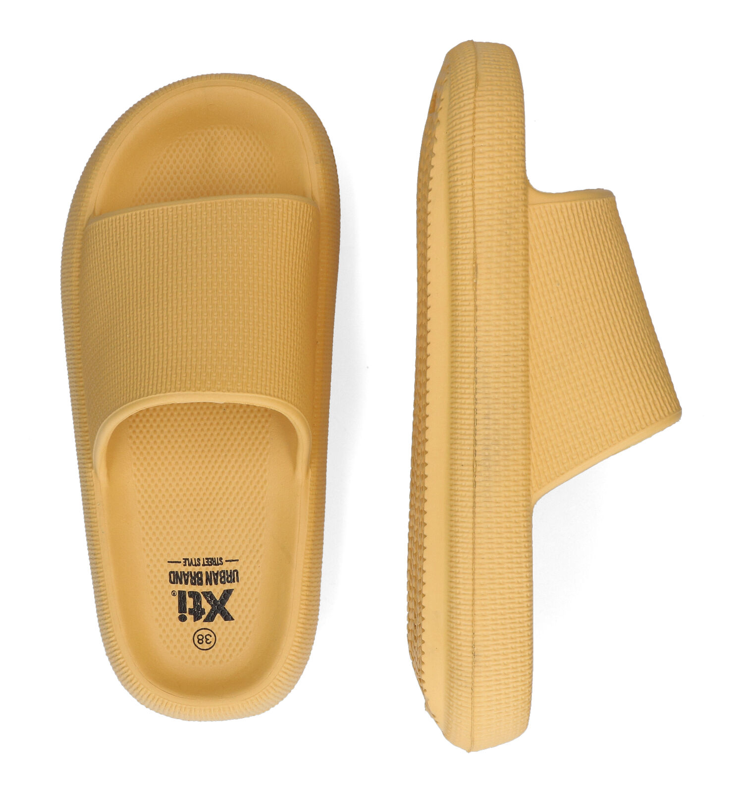Badslippers geel