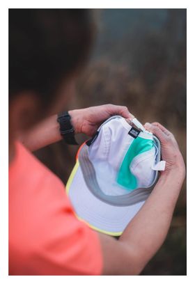 Casquette de Running Incylence Signature Blanc Bleu Fluo