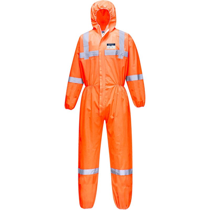 Portwest ST36 Combinaison SMS Vis Tex type 5/6, orange - Carton de 50