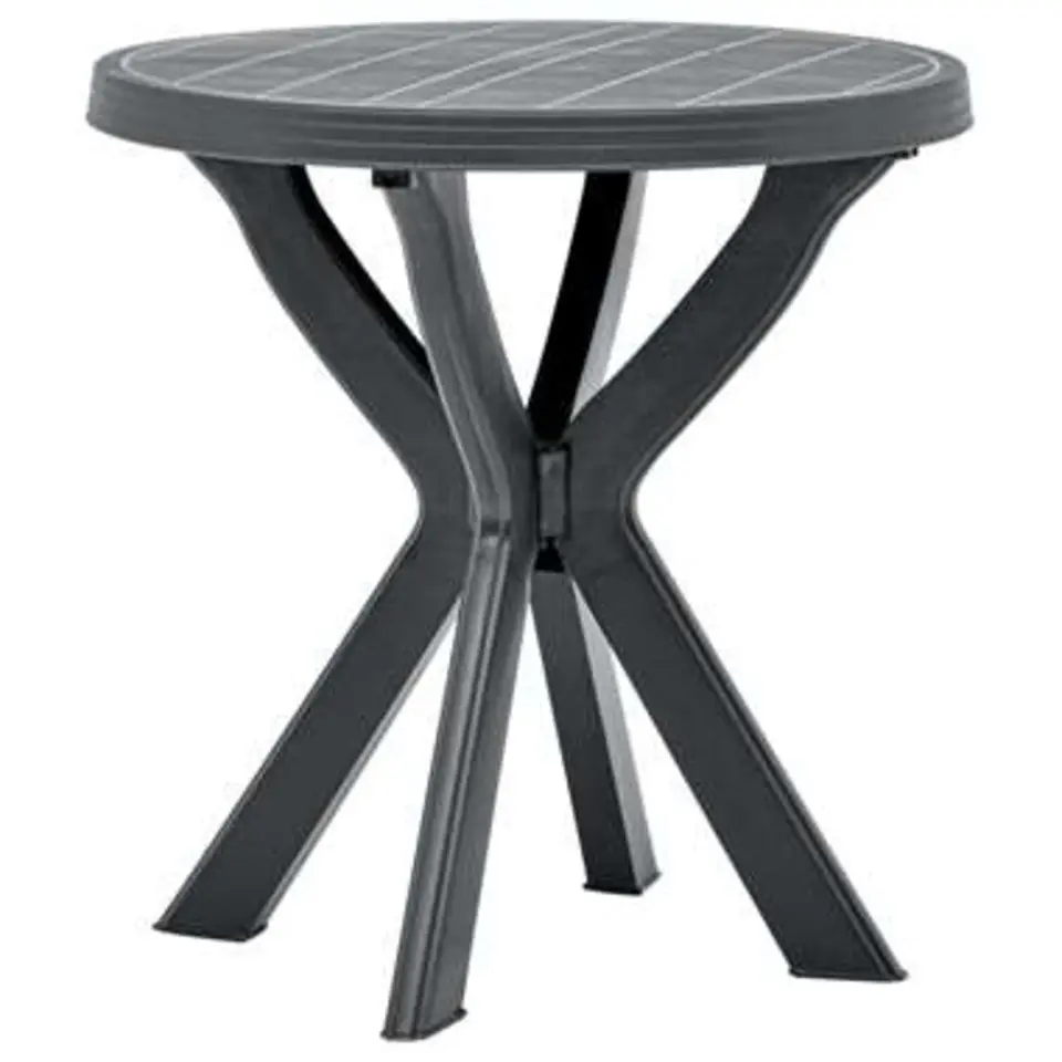 vidaXL - Tuintafel - Antraciet - Kunststof