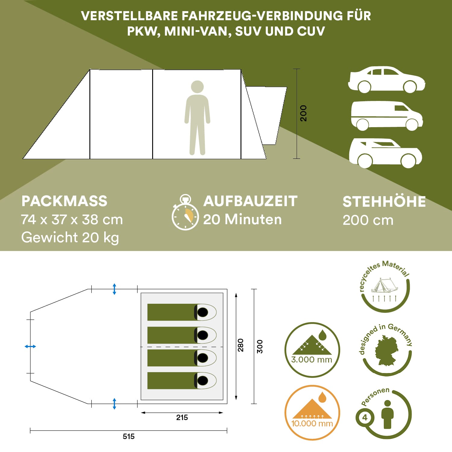 Skandika Pitea XL Up Bustent