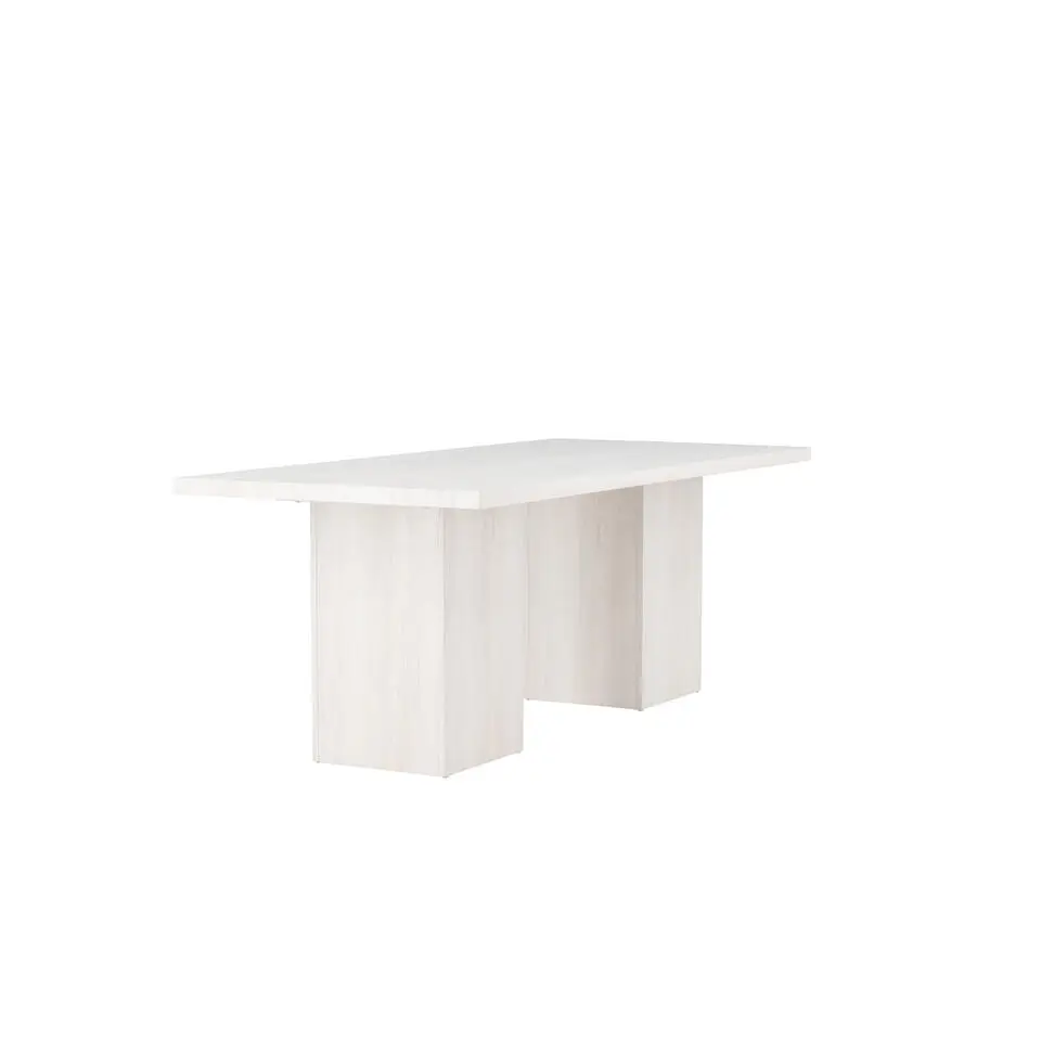 Eettafel Whitewash Hout - 200x90x75cm - Olga