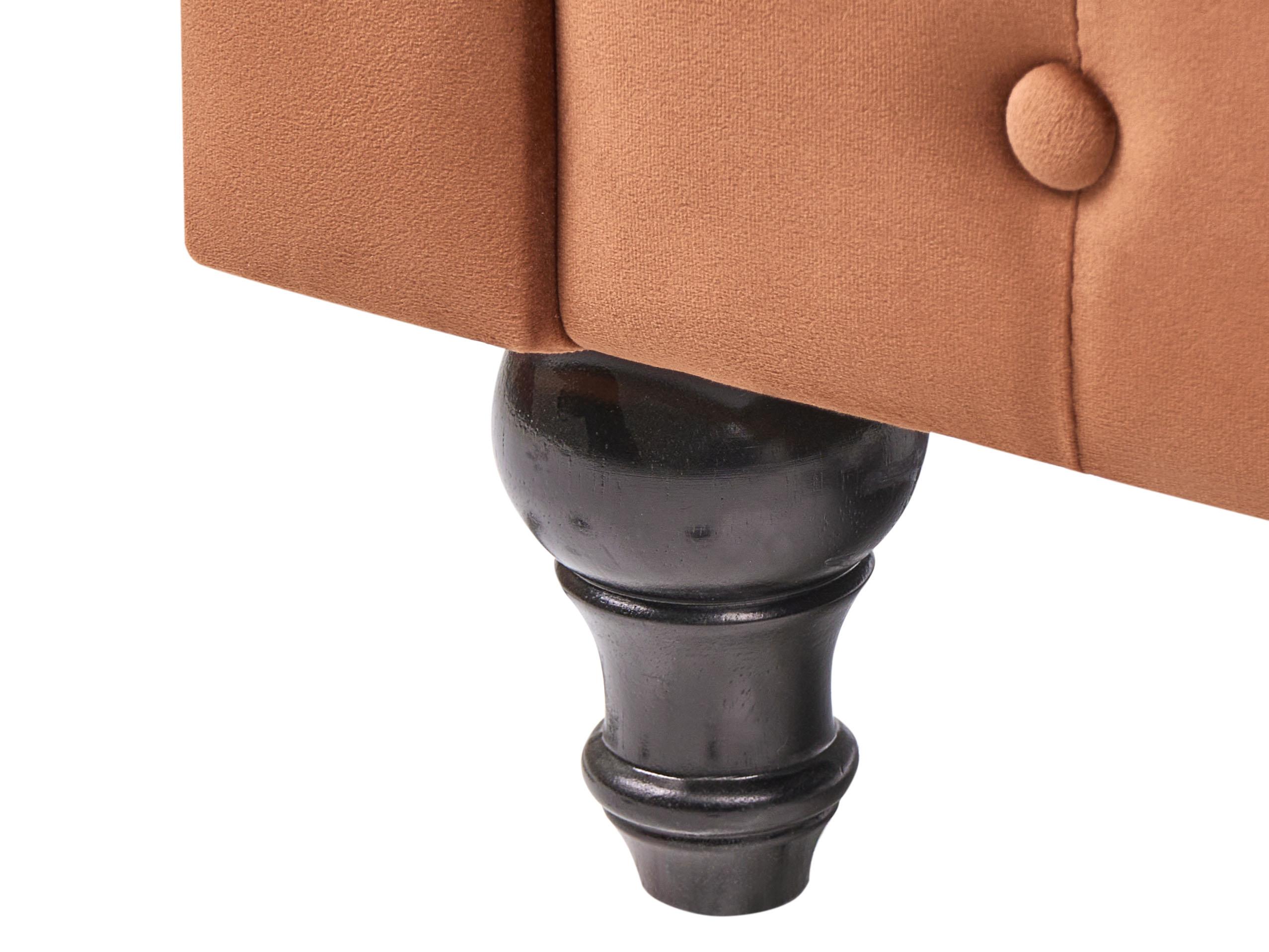 Bank 3-zits CHESTERFIELD Fluweel Goudbruin