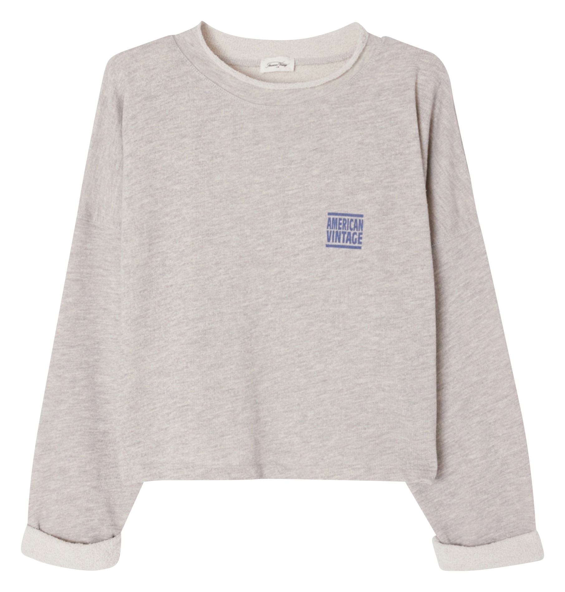 ZOFBAY - Sweat col rond en coton mélangé | Gris
