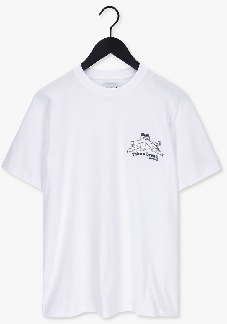 WOODBIRD witte woodbird t-shirt yuri break tee