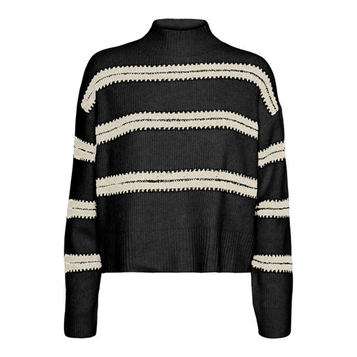 Vero Moda Dazzle Striktrøje, Black/Birch, L