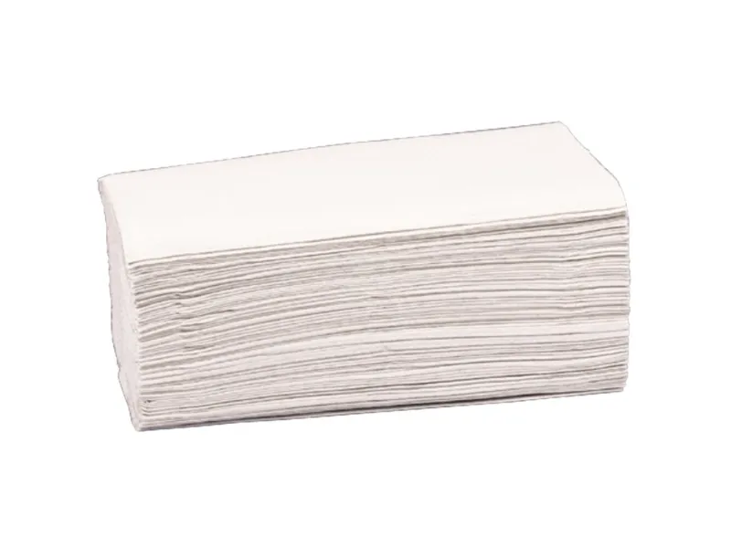 Håndklædeark, ABENA Care-Ness Classic, 2-lags, V-fold, 22x22,5cm, 11,2 cm, hvid - (20 stk.)