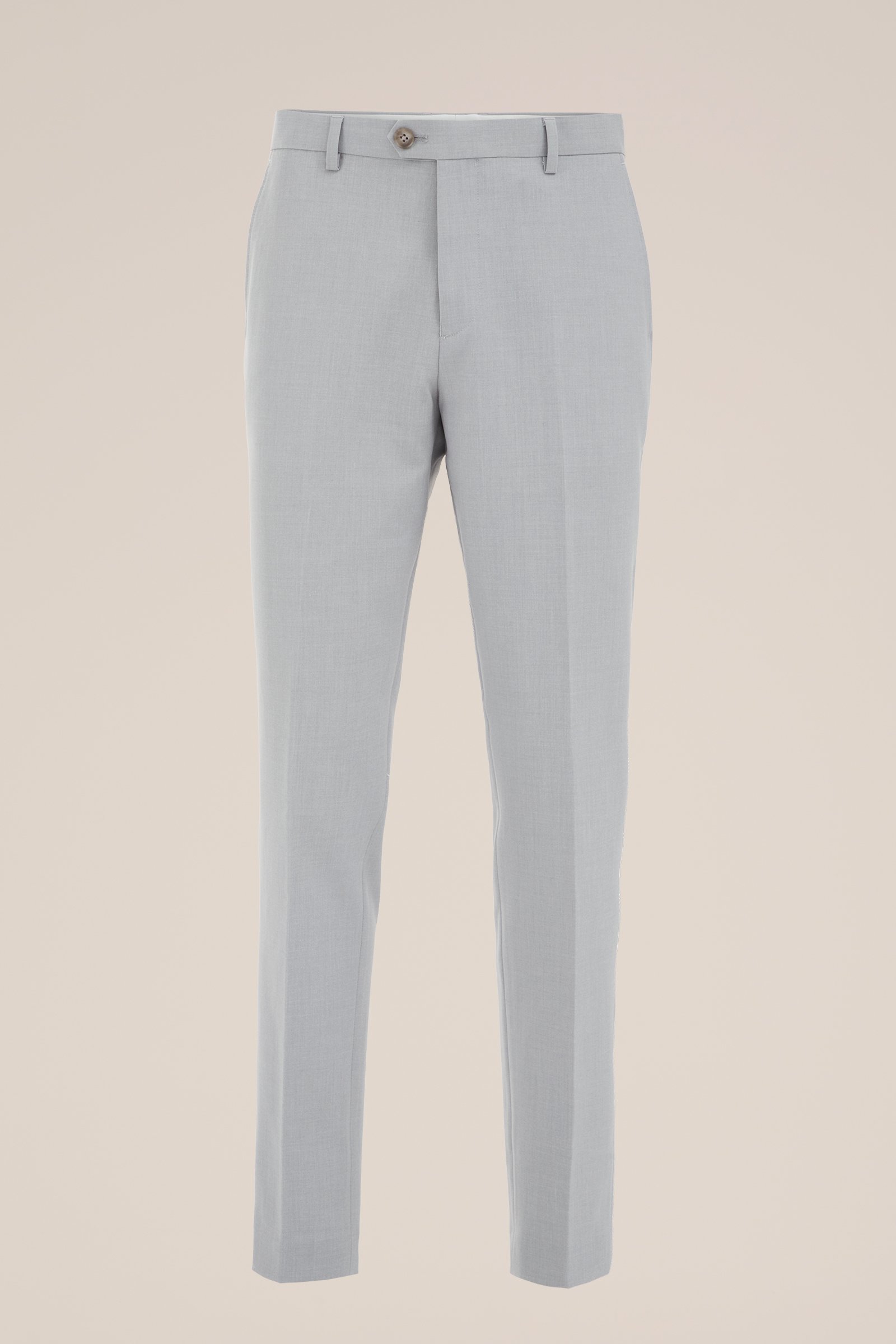 slim fit pantalon Fundamentals Lichtgrijs gemeleerd