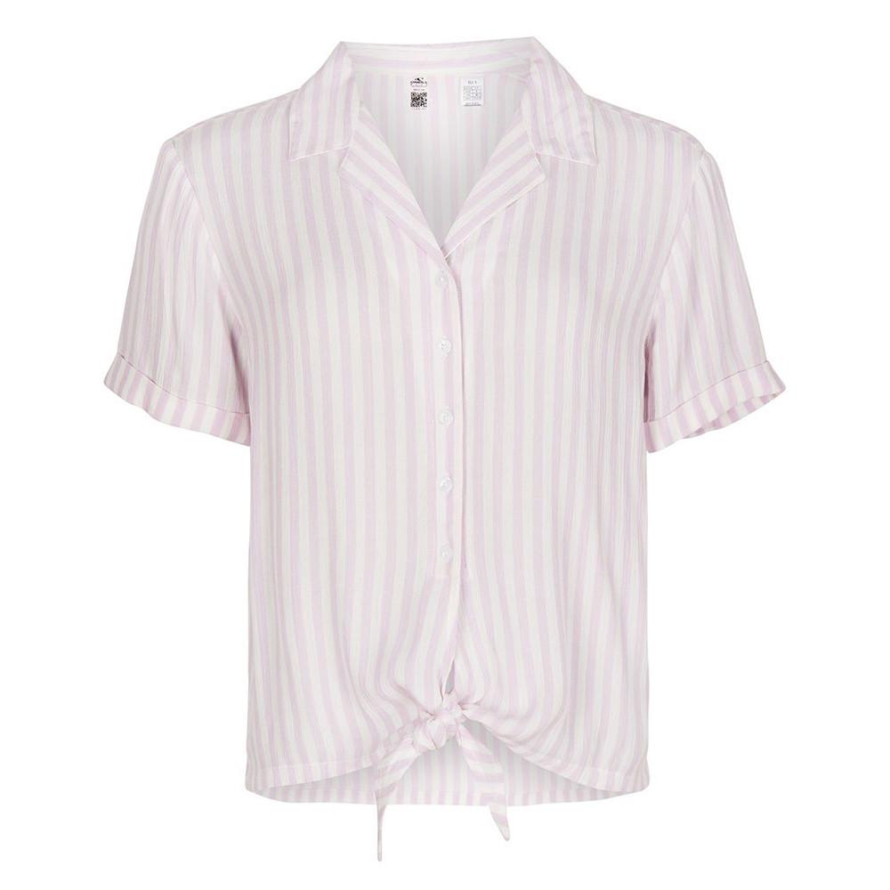 O'Neill Chemise Manches Courtes Blanc/Mauve Femme O'Neill Cali Woven