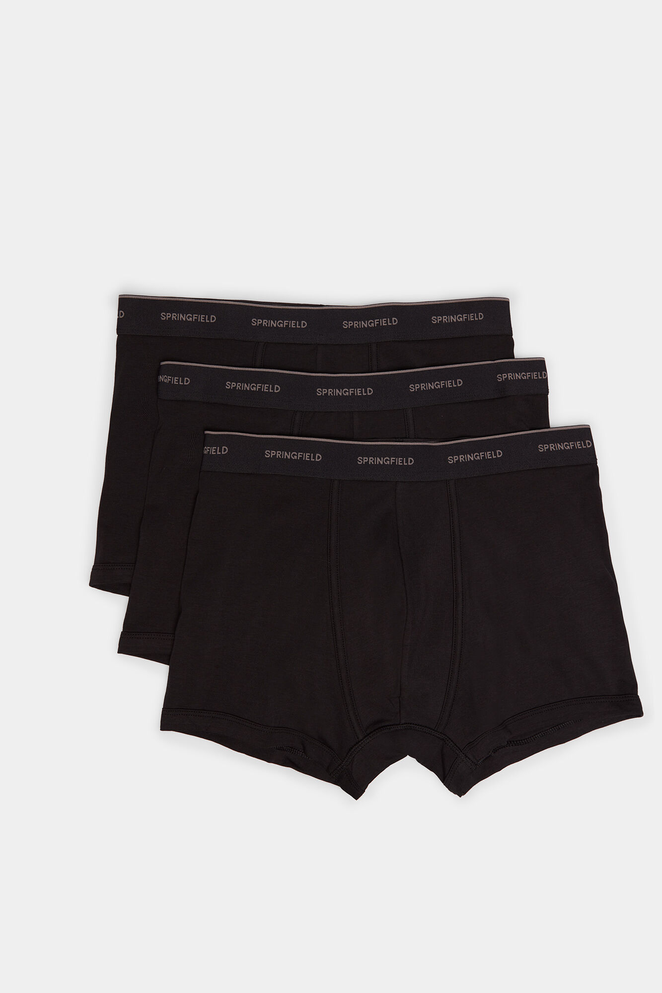 Pacote com 3 cuecas boxer básicas - pretas