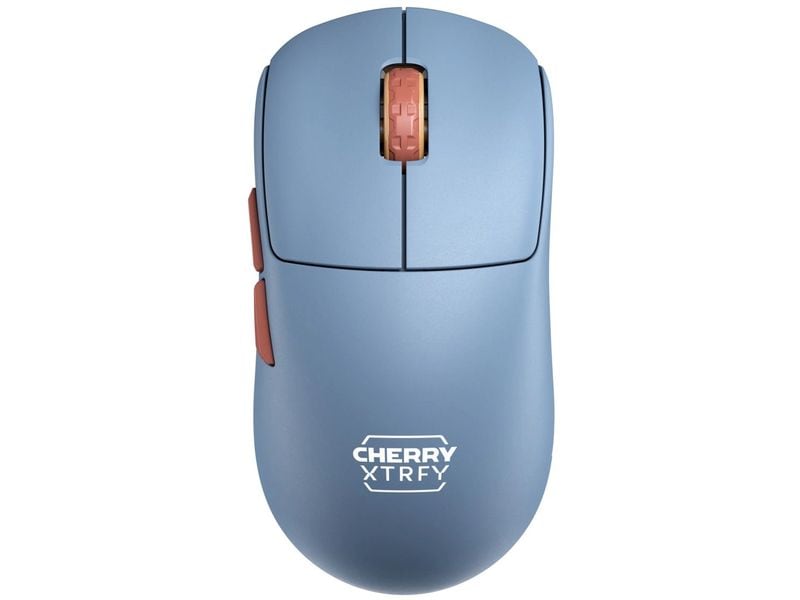 Cherry Gaming-Maus XTRFY M68 Blau Ultraschnelle ergonomische Gaming-Maus