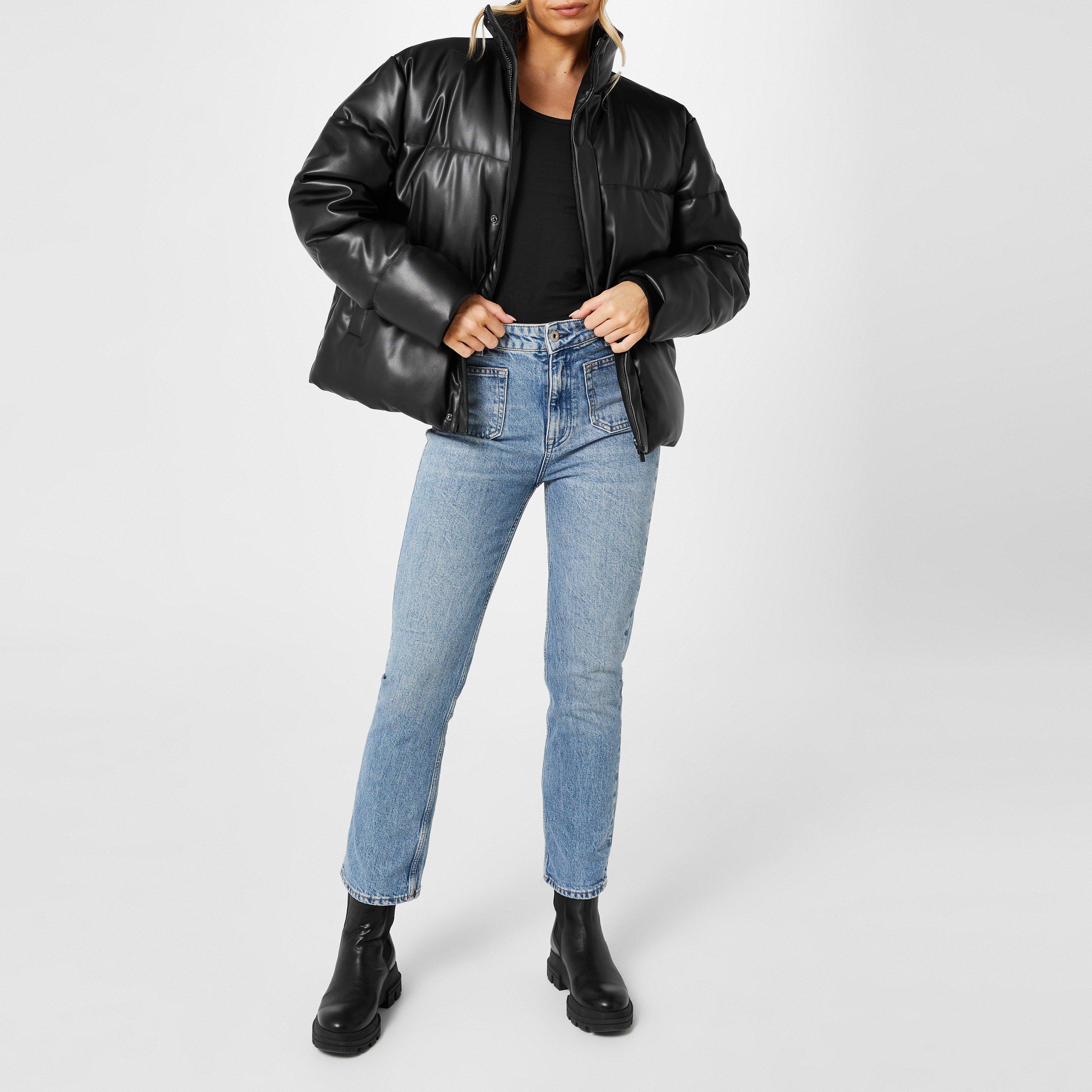 Firetrap PU Puffer Jacket Womens