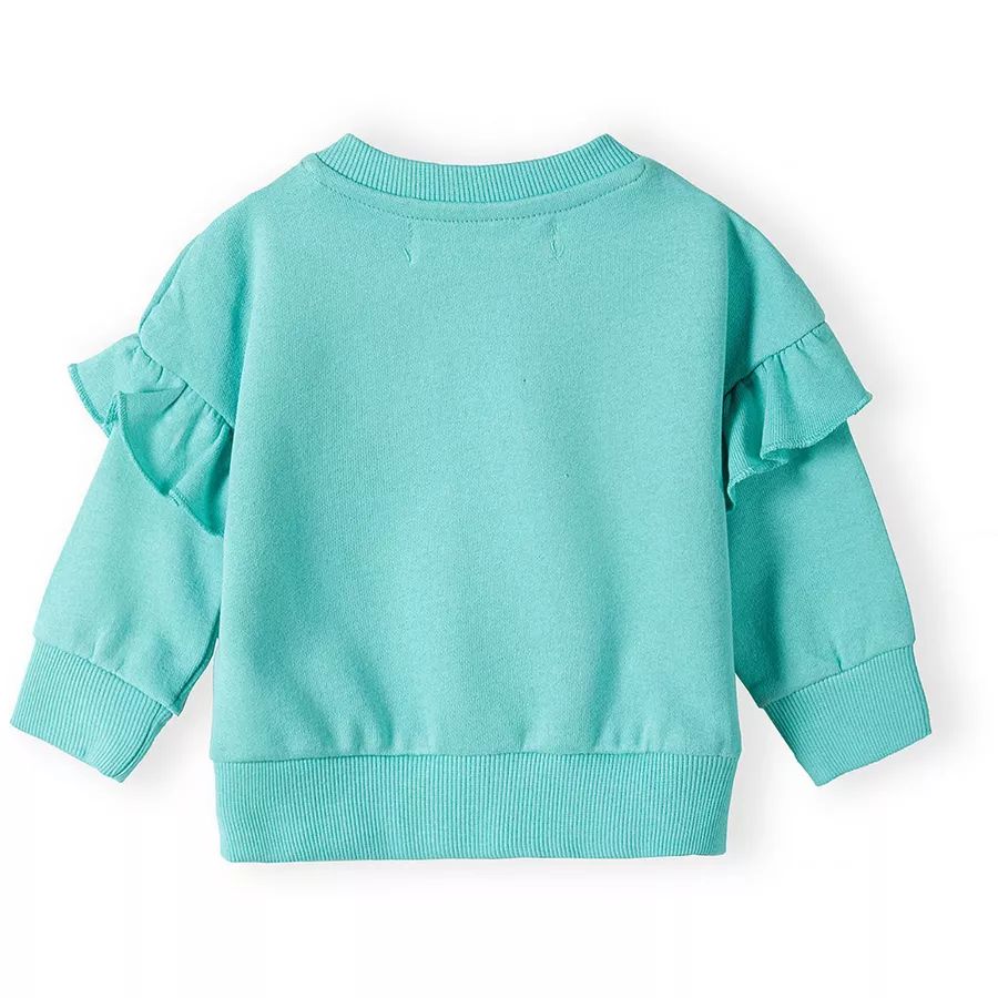 MINOTI Sweatshirt und Leggings im Set GrünCremeweiß