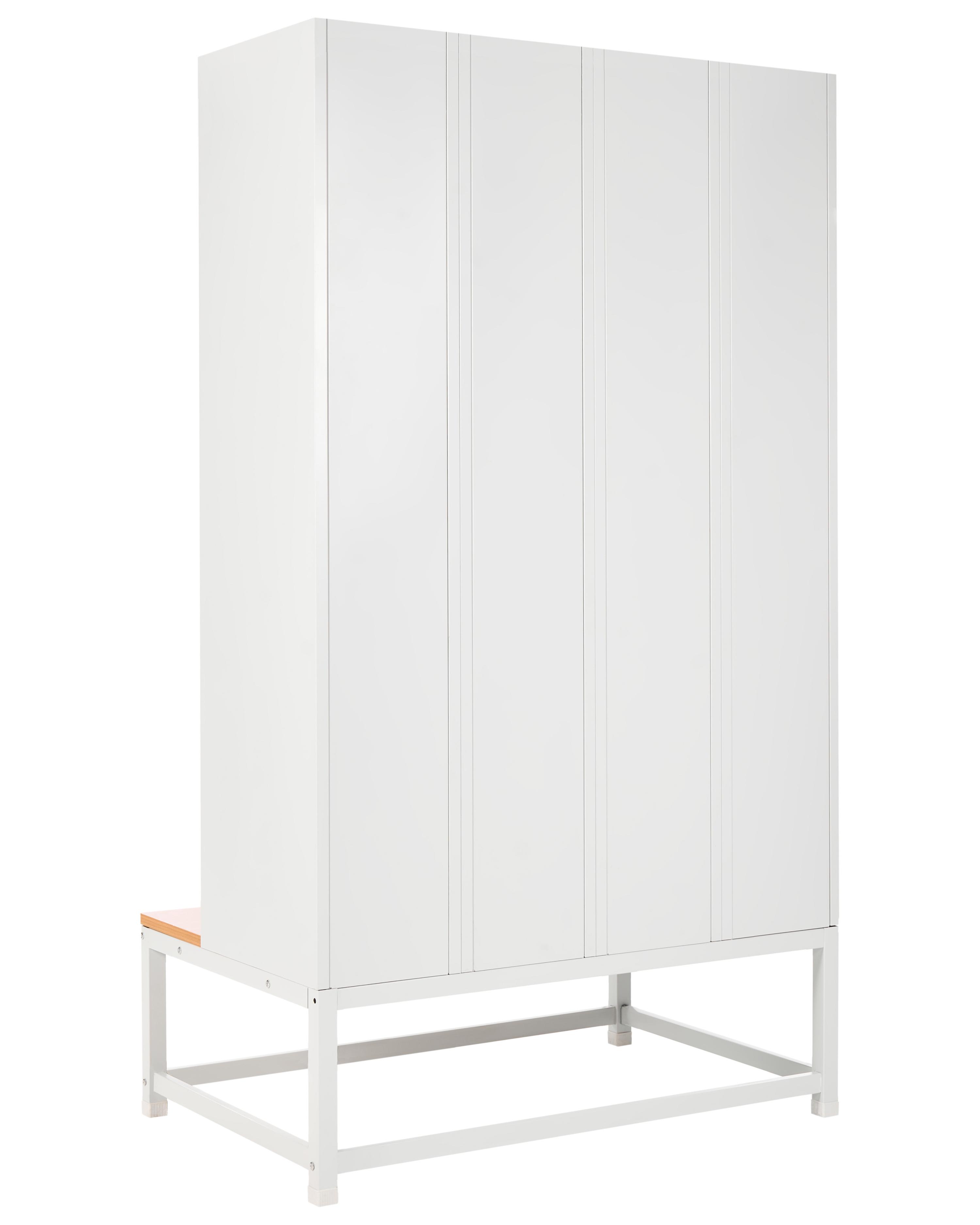 Locker met 4 deuren en bankje ATHLETE Metaal Grijs/blauw