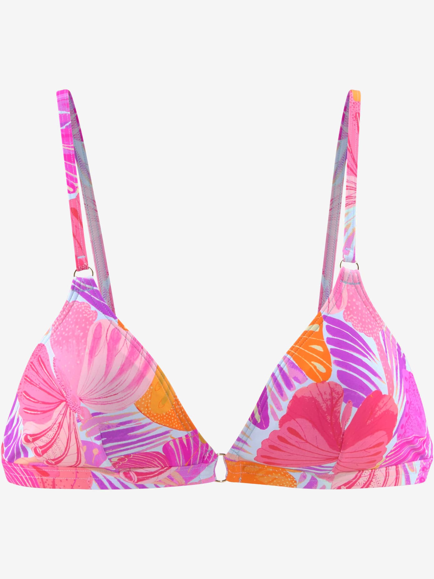 Haut de bikini triangle motif papillons – chaque pièce est unique