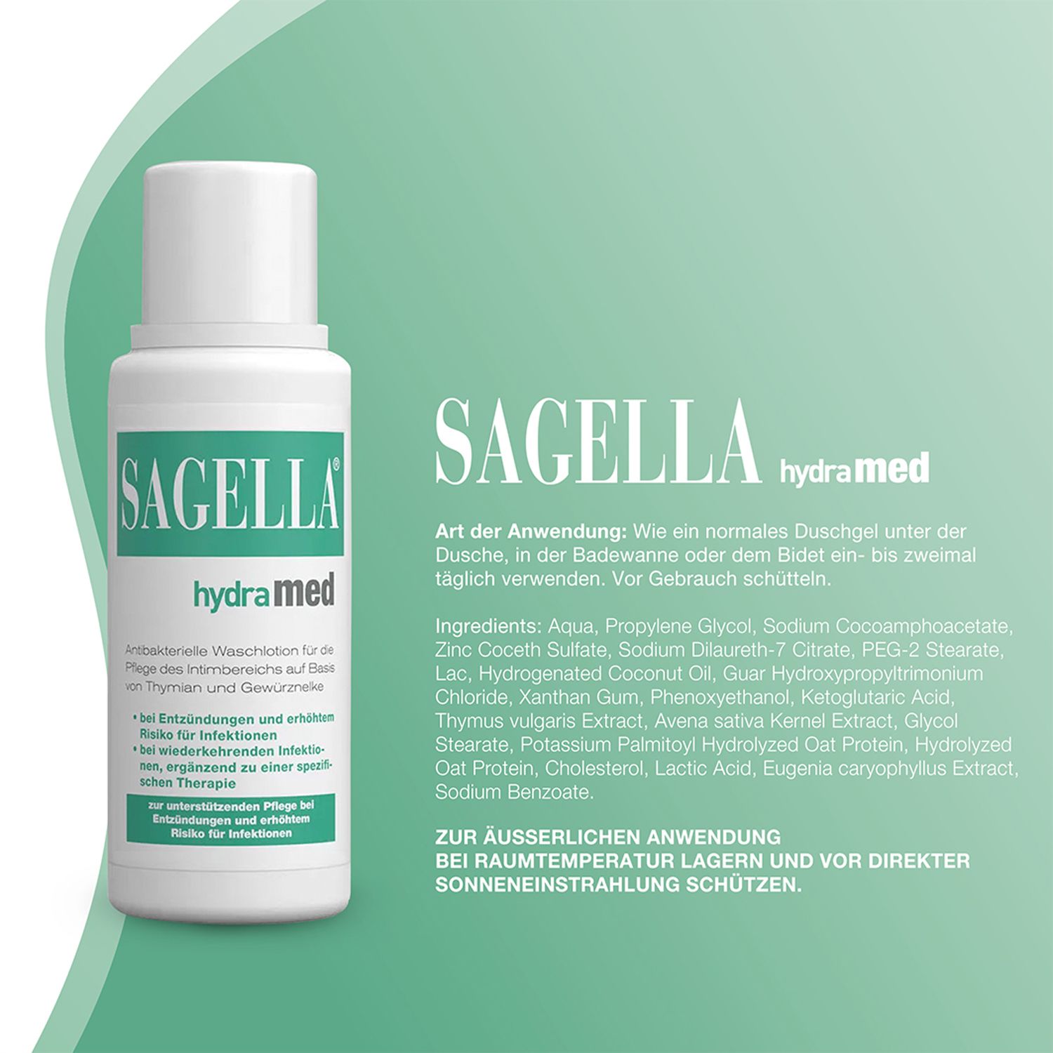 SAGELLA hydramed: Antibakterielle Waschlotion für den Intimbereich