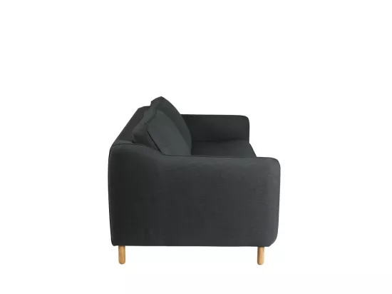 Vornay - Canapé convertible express 3 places en tissu - Gris anthracite