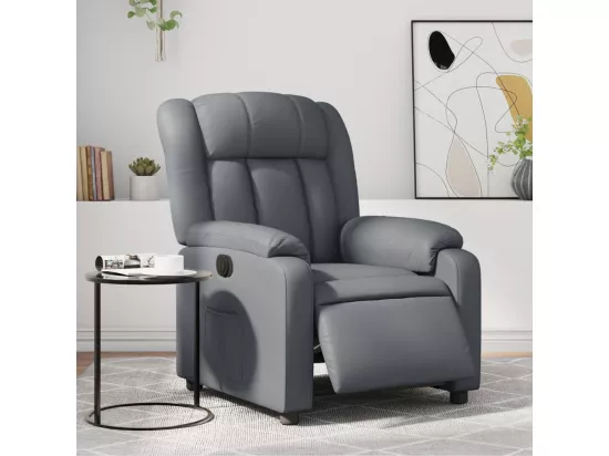 Fauteuil inclinable électrique Gris Similicuir