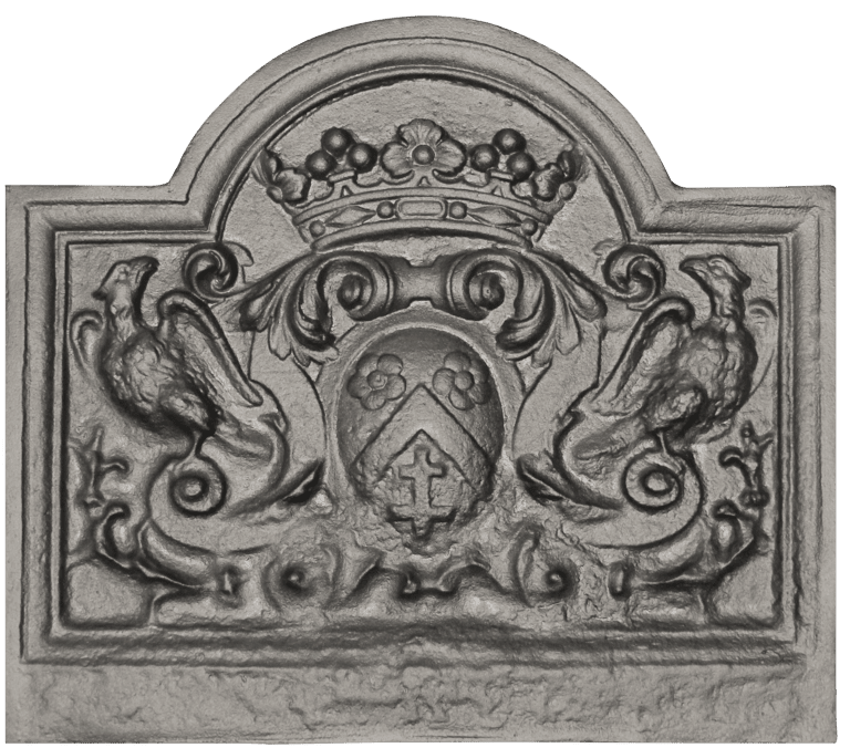 Plaque de cheminée armes de lorraine h. 70 cm x l. 80 cm