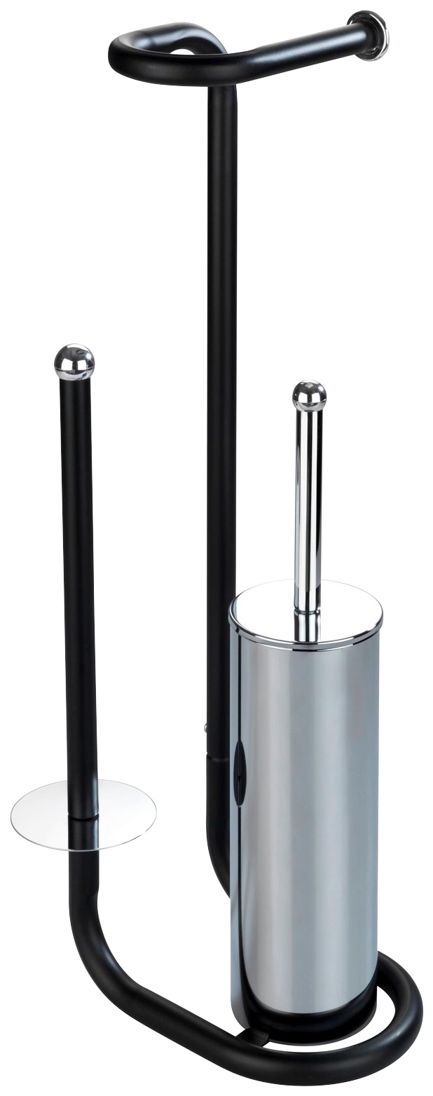 WENKO WC-Garnitur »Universalo« 1 Stk. aus Metall integrierter Toilettenpapierhalter und WC-Bürstenhalter