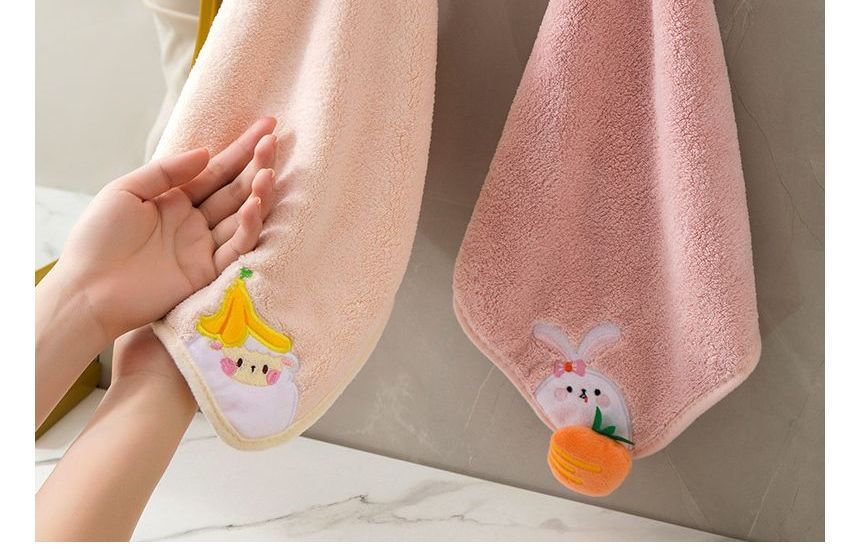 Porcini - Handdoek van geborduurd koraalfleece (verschillende ontwerpen)