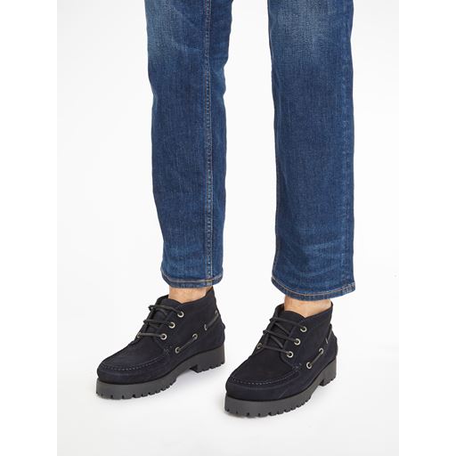 Tommy Hilfiger Boat Boot Classic Suede Sko, Desert Sky, 45