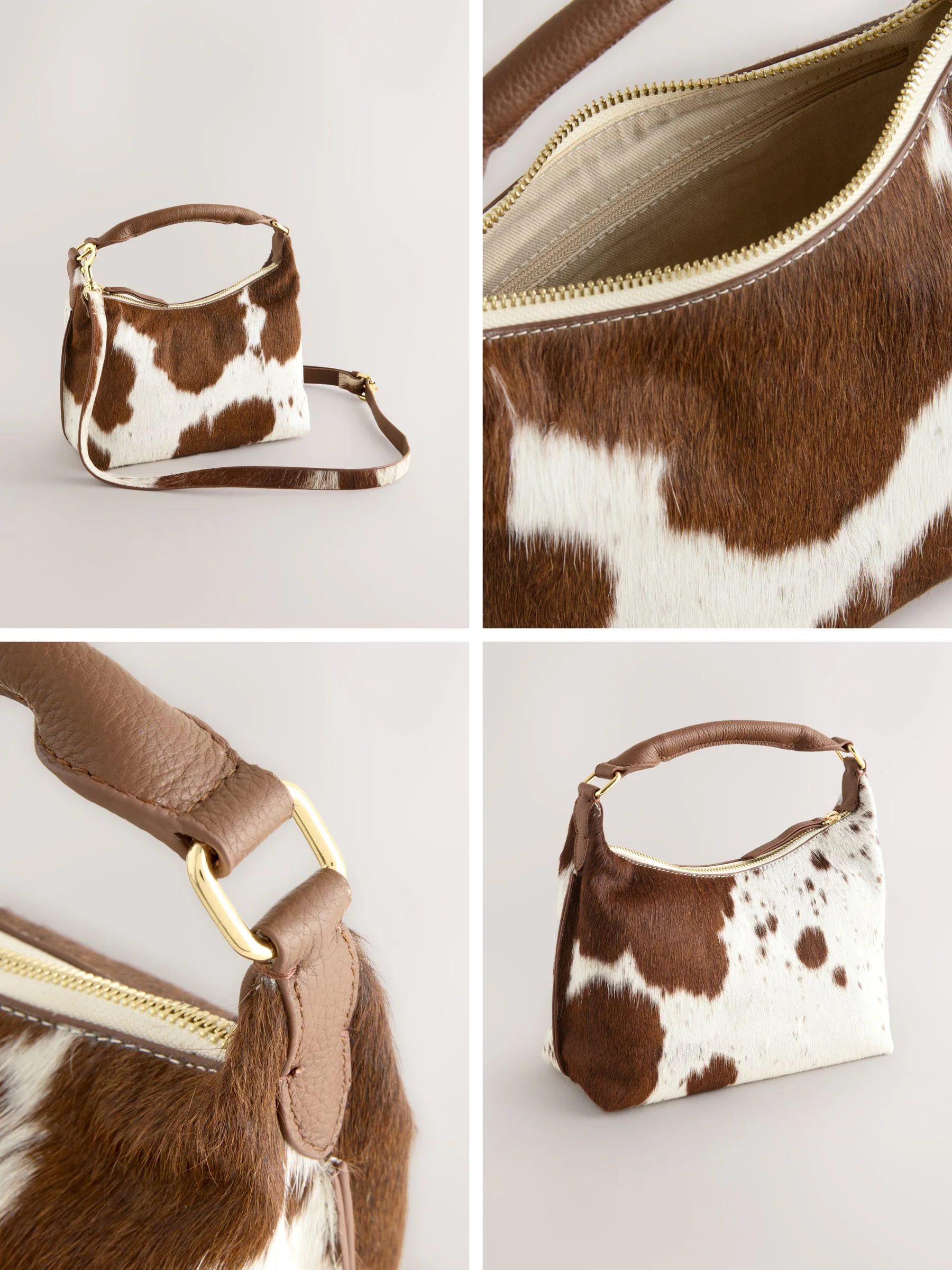 Animal - Leather Scooped Hand Held Bag