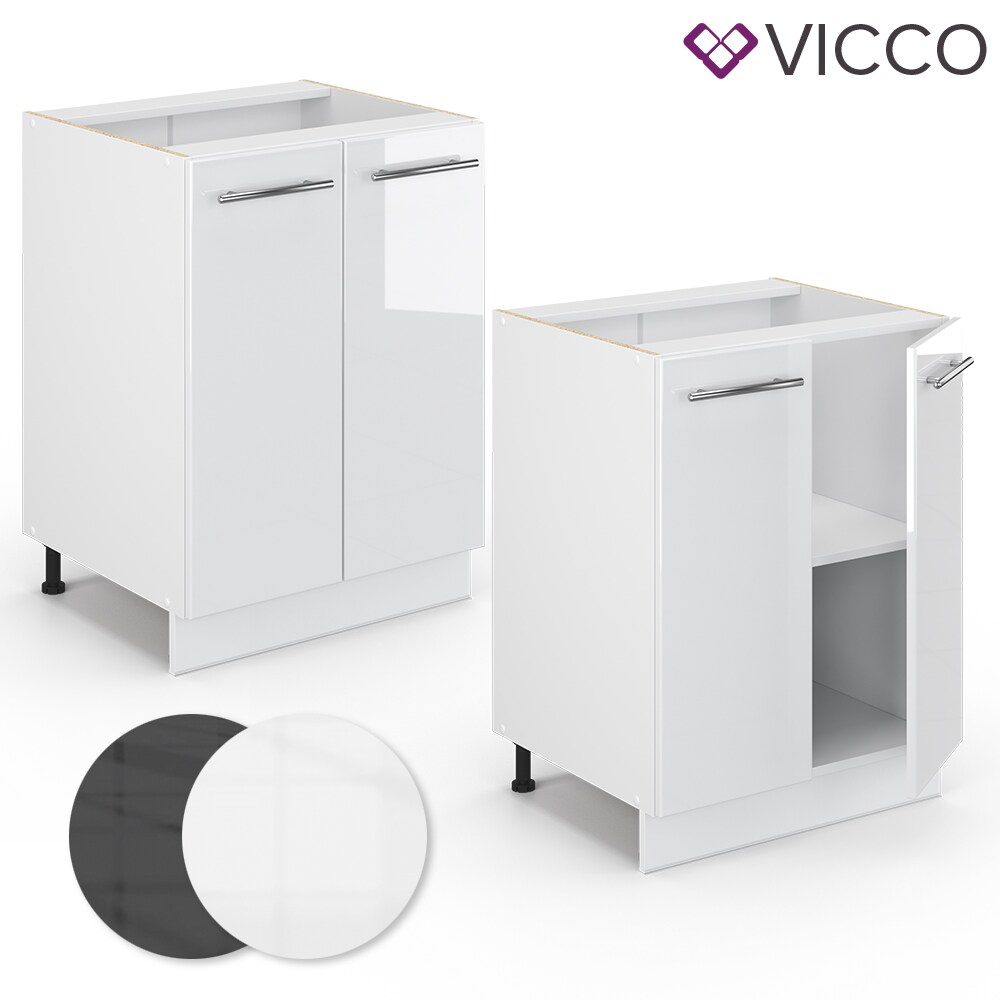 VICCO Unterschrank 60 cm Weiß Küchenzeile Unterschrank Fame