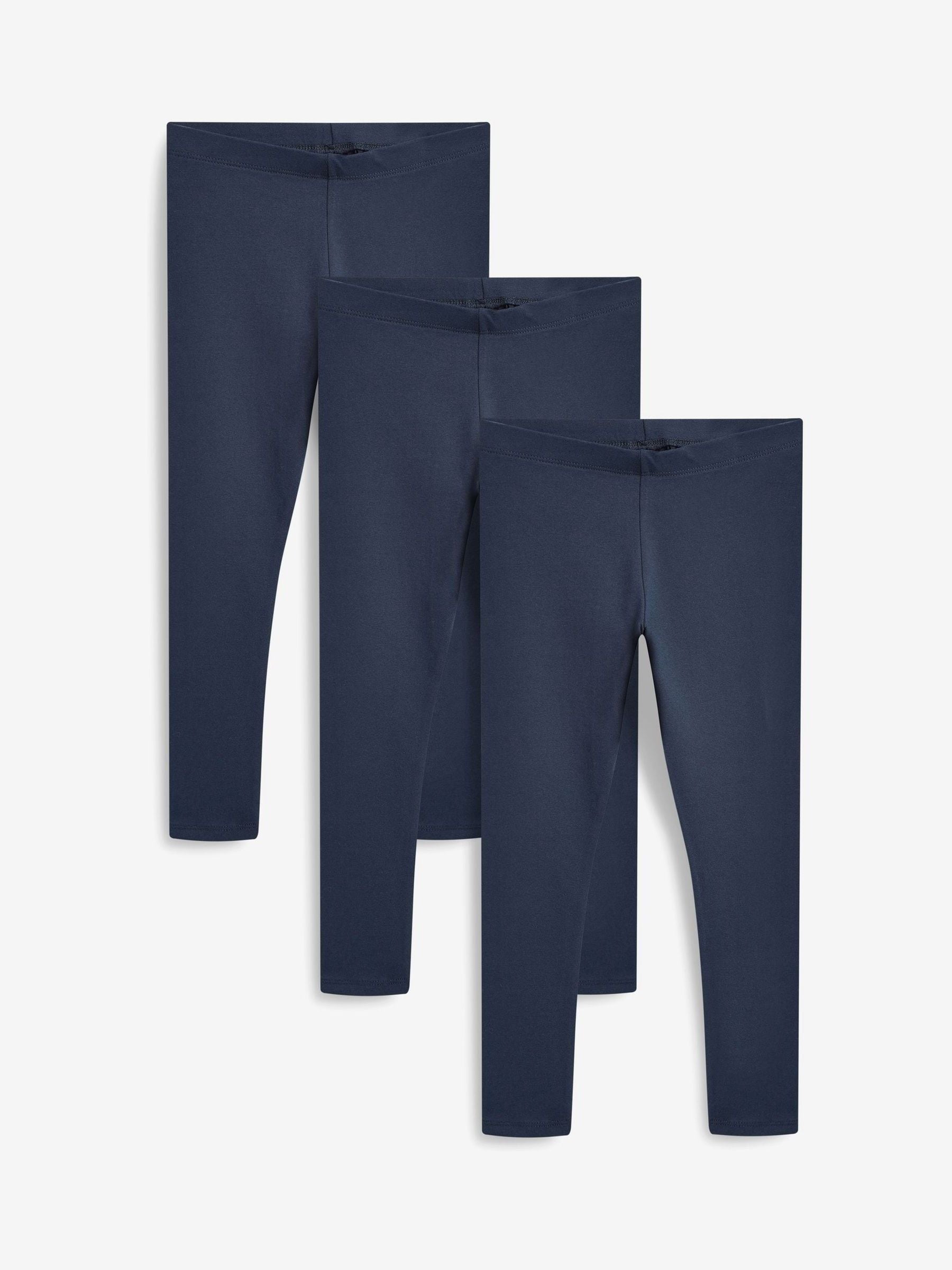 Donkerblauw - Verpakking van 3 leggings (3-16 jr)