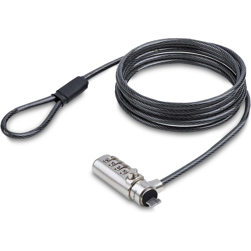 StarTech.com Antivol pour Ordinateur Portable Compatible Nano Slot, Câble de Verrouillage de 1,5m, Sécurité Antivol pour PC Portable, Câble en Acier Résistant aux Coupures, Serrure à 4 Chiffres